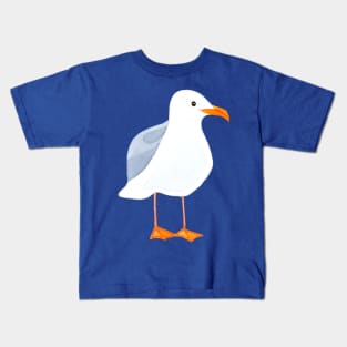 SEAGULL WATERCOLOR - Cute Sea Bird Design Kids T-Shirt